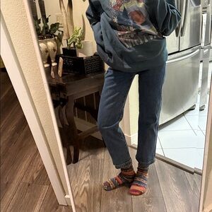 Levi’s premium Vintage Blue ribcage straight ankle carpenter jeans Size 25